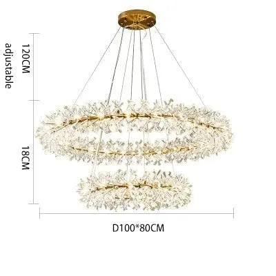 New Luxury Crystal Flower Chandelier ChandeliersLife®