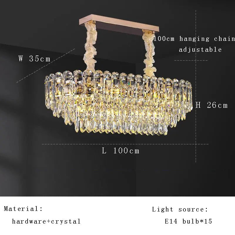 2025 Nordic Modern Elegant Crystal Oval Elegant Chandelier ChandeliersLife®