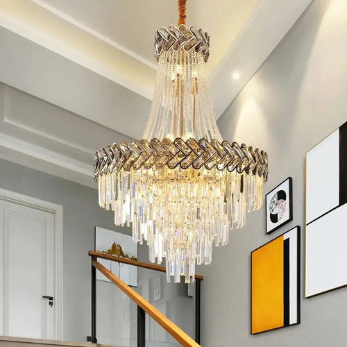 2023 Luxury Duplex Villa Crystal Chandelier ChandeliersLife®