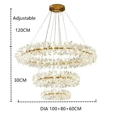 New Luxury Crystal Flower Chandelier ChandeliersLife®