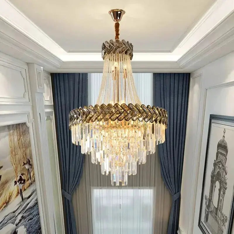 2023 Luxury Duplex Villa Crystal Chandelier ChandeliersLife®