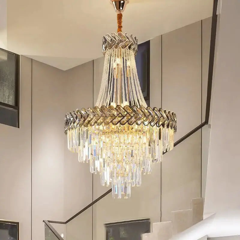 2023 Luxury Duplex Villa Crystal Chandelier ChandeliersLife®