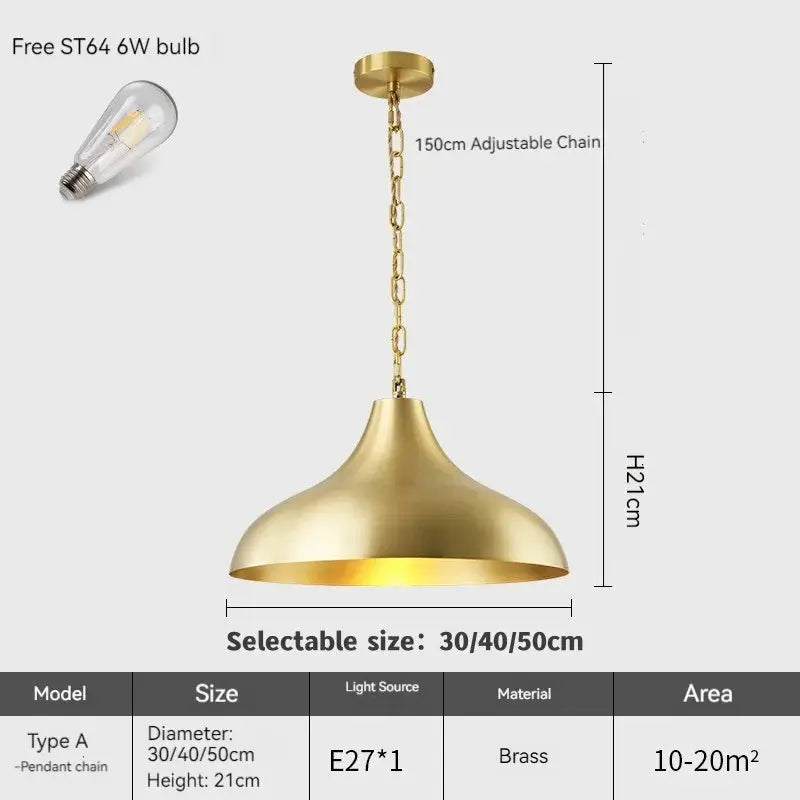 American Brass Pendant Lights ChandeliersLife®