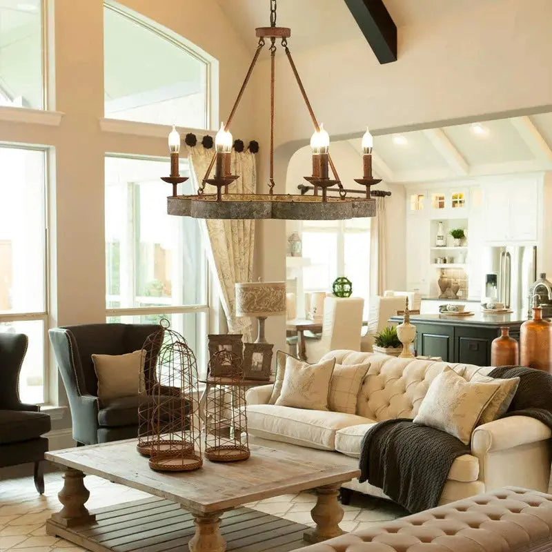 American Countryside Solid Wood Chandelier