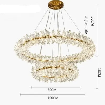 New Luxury Crystal Flower Chandelier ChandeliersLife®