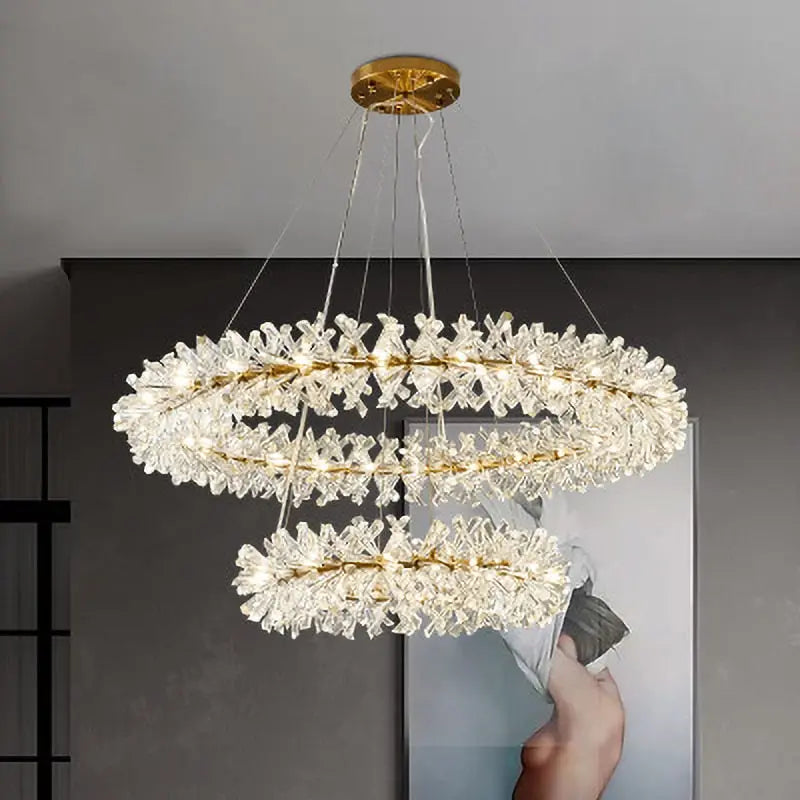 New Luxury Crystal Flower Chandelier ChandeliersLife®