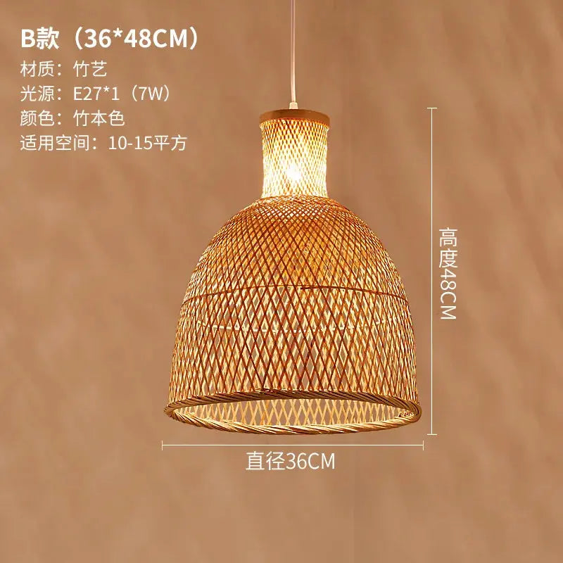 Art Living Room Tea Room Bamboo Pendant Lights ChandeliersLife®