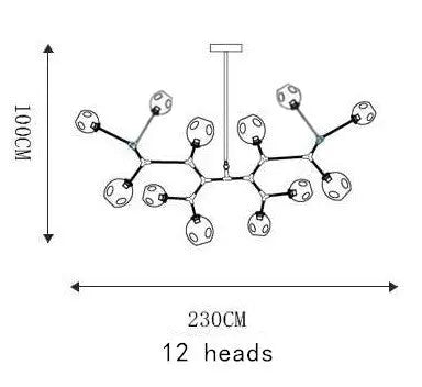 Modern Glass Designer Hanging Chandelier Nordic