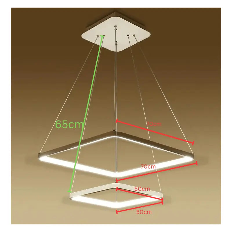 Modern Square Pendant Light DIY Creative Suspension Chandelier ChandeliersLife®